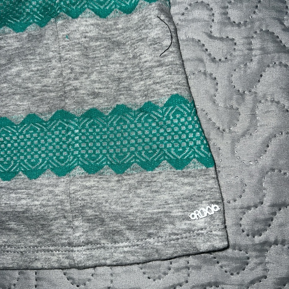 NWT Roxy striped pretty cami tank top tee shirt small grey teal button down up - Picture 6 of 6